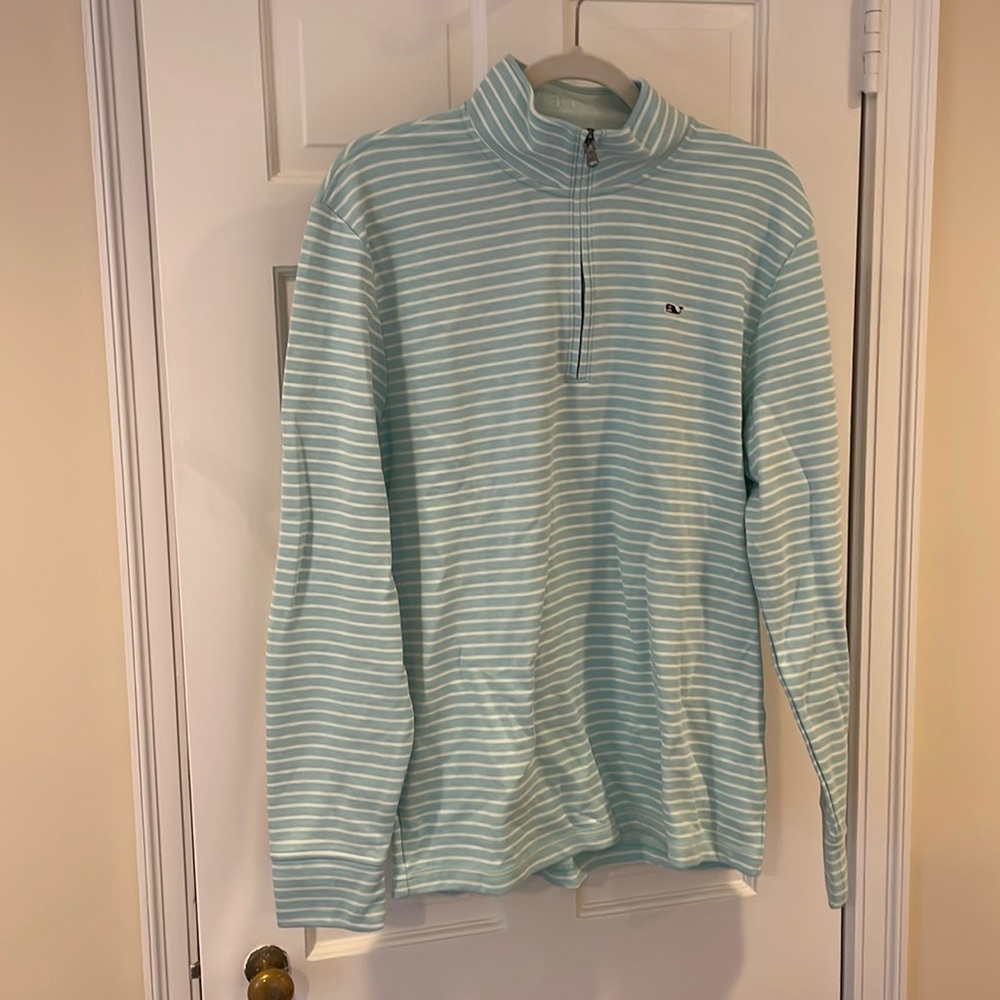 NWOT striped quarter zip